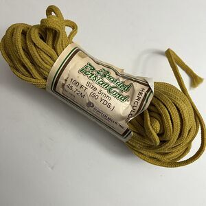 Vintage Herculon Braided Persian Cord 5mm 50 Yds Macrame Knotting Weaving Green